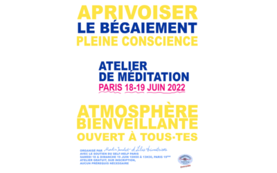 Atelier méditation les 18 et 19 juin à Paris