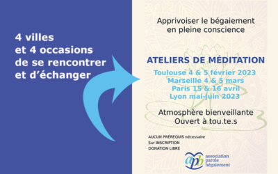 Atelier de médiation : apprivoiser le bégaiement en pleine conscience