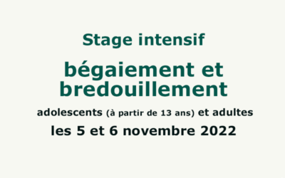 Stage thérapeutique pour les adultes et les adolescents les 5 et 6 novembre 2022